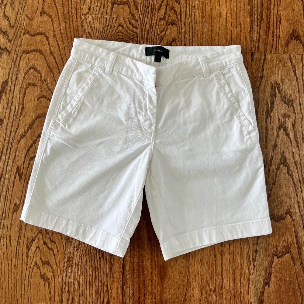 J Crew white shorts, size 2
